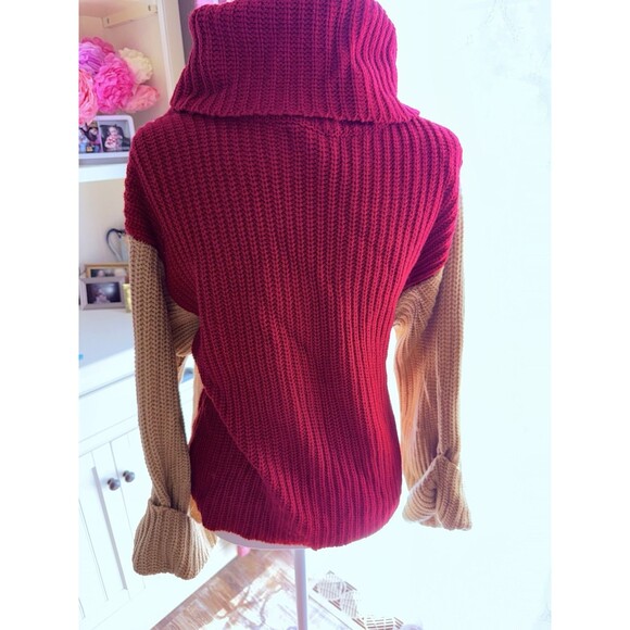NWOT Limerie Color Block Sweater Medium , Fall Holiday Knit - Picture 3 of 4
